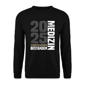 Medizin Staatsexamen 2025 - Unisex Pullover - Schwarz - Vorne - Alina (178cm) & Michal (187cm)