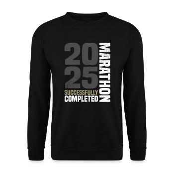 Marathon 2025 - Unisex Pullover - Schwarz - Vorne - Alina (178cm) & Michal (187cm)