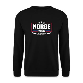 Norwegen Angeln 2025 - Unisex Pullover - Schwarz - Vorne - Alina (178cm) & Michal (187cm)