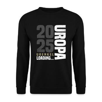 Uropa 2025 Loading - Urenkel - Unisex Pullover - Schwarz - Vorne - Alina (178cm) & Michal (187cm)