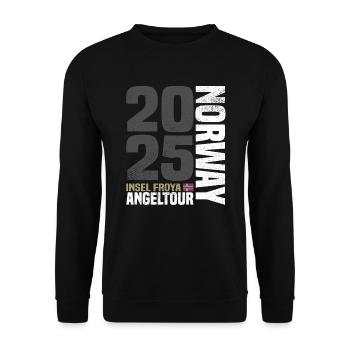 Froya Norwegen Angeltour 2025 - Unisex Pullover - Schwarz - Vorne - Alina (178cm) & Michal (187cm)