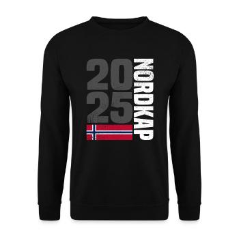 Nordkap Norwegen Angeltour 2025 - Unisex Pullover - Schwarz - Vorne - Alina (178cm) & Michal (187cm)