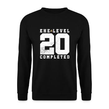 Ehe Level 20 Completed - Unisex Pullover - Schwarz - Vorne - Alina (178cm) & Michal (187cm)