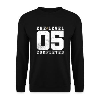 Marriage Level 5 Completed - Unisex Sweatshirt - black - Front - Alina (178cm) & Michal (187cm)