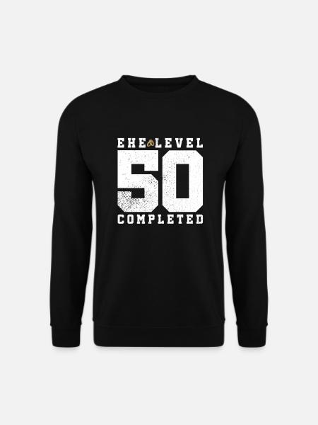 Marriage Level 50 Completed - Unisex Sweatshirt - black
