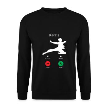 Karate Gets! - Unisex Sweatshirt - black - Front - Alina (178cm) & Michal (187cm)