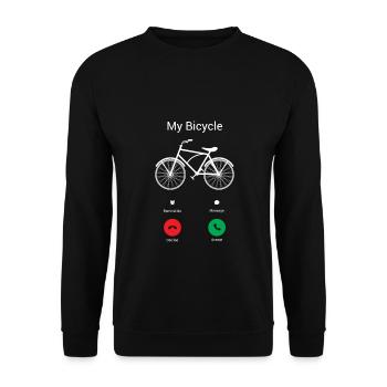 Mein Fahrrad ruft! - Unisex Pullover - Schwarz - Vorne - Alina (178cm) & Michal (187cm)
