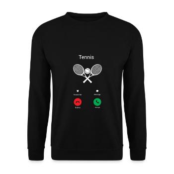 Tennis Gets! - Unisex Sweatshirt - black - Front - Alina (178cm) & Michal (187cm)