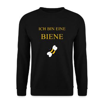 Karneval & Fasching Tshirt ich bin eine Biene - Unisex Pullover - Schwarz - Vorne - Alina (178cm) & Michal (187cm)