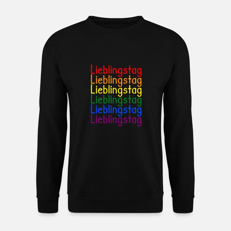 Lieblingstag Regenbogen - Unisex Pullover - Schwarz