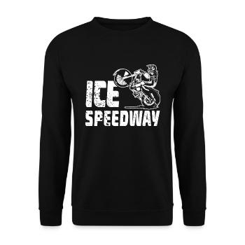 Eisspeedway - Ice speedway - Speedway on Ice - Unisex Pullover - Schwarz - Vorne - Alina (178cm) & Michal (187cm)