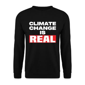 Climate Change Is Real - Unisex Pullover - Schwarz - Vorne - Alina (178cm) & Michal (187cm)