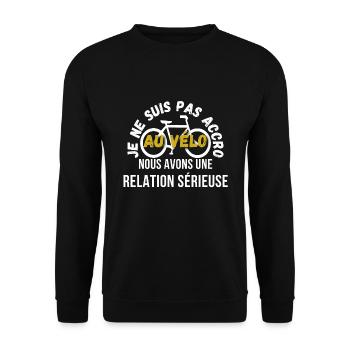 Accro au Vélo - Sweat-shirt Unisexe - noir - Devant - Alina (178cm) & Michal (187cm)