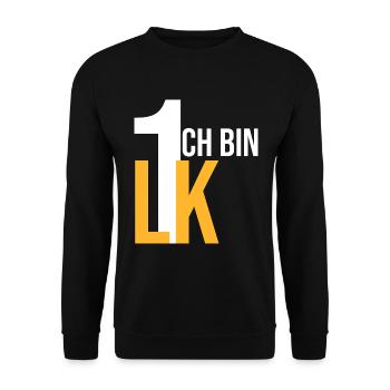 ich bin LK 1 - Unisex Pullover - Schwarz - Vorne - Alina (178cm) & Michal (187cm)