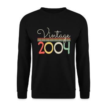 Jahrgang 2004 - Unisex Pullover - Schwarz - Vorne - Alina (178cm) & Michal (187cm)