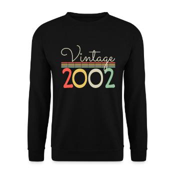 Jahrgang 2002 - Unisex Pullover - Schwarz - Vorne - Alina (178cm) & Michal (187cm)