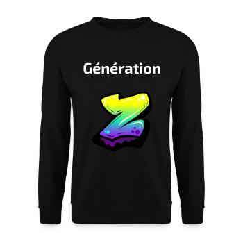 Design Génération Z - Affichez Votre Style - Sweat-shirt Unisexe - noir - Devant - Alina (178cm) & Michal (187cm)