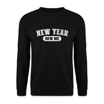 New Year New Me - Unisex Sweatshirt - black - Front - Alina (178cm) & Michal (187cm)