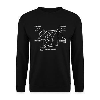 Higgs boson quarks - Unisex Sweatshirt - black - Front - Alina (178cm) & Michal (187cm)