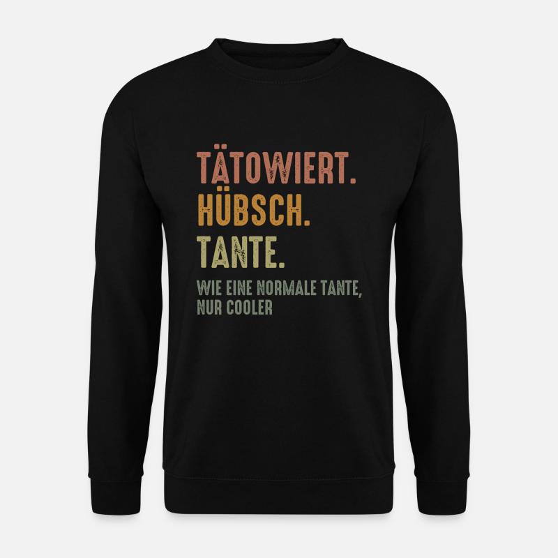 Tätowiert Hübsch Tante - Unisex Pullover - Schwarz