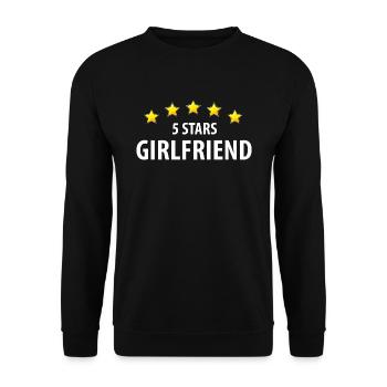 5 Stars Girlfriend - Unisex Pullover - Schwarz - Vorne - Alina (178cm) & Michal (187cm)