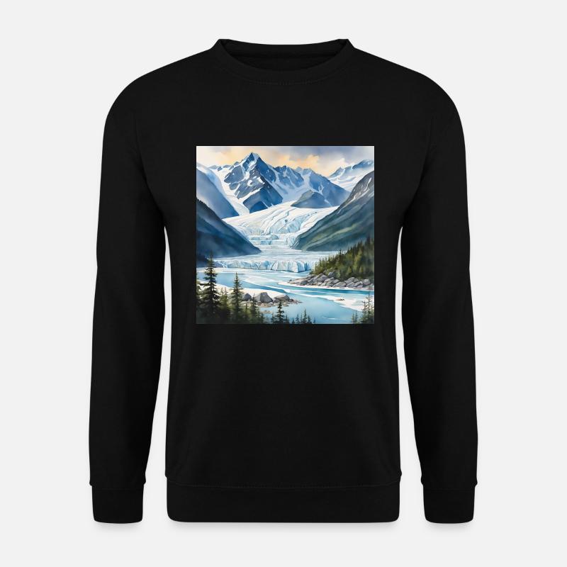 Gletscher Eis Landschaft Alaska - Unisex Pullover - Schwarz