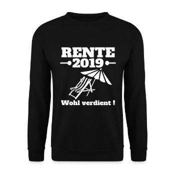 Cadeau de rente 2019 cadeau Occupation de travail - Sweat-shirt Unisexe - noir - Devant - Alina (178cm) & Michal (187cm)