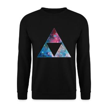 Galaxy Triforce, Mathematics, Universe, Space, - Sweat-shirt Unisexe - noir - Devant - Alina (178cm) & Michal (187cm)