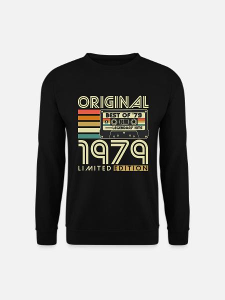 Original 1979 Jahrgang Geburtstag Vintage Retro - Unisex Pullover - Schwarz