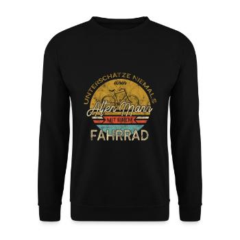Cadeau de cycliste et idée cadeau - Sweat-shirt Unisexe - noir - Devant - Alina (178cm) & Michal (187cm)