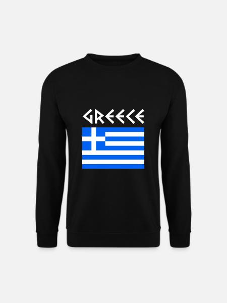 Grèce drapeau grec - Sweat-shirt Unisexe - noir