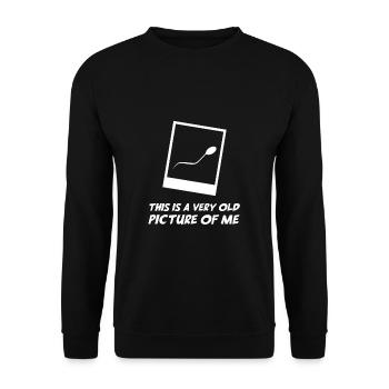 Photo sperm sperm funny gift - Unisex Sweatshirt - black - Front - Alina (178cm) & Michal (187cm)