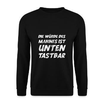 Homme homme drôle dire vintage - Sweat-shirt Unisexe - noir - Devant - Alina (178cm) & Michal (187cm)