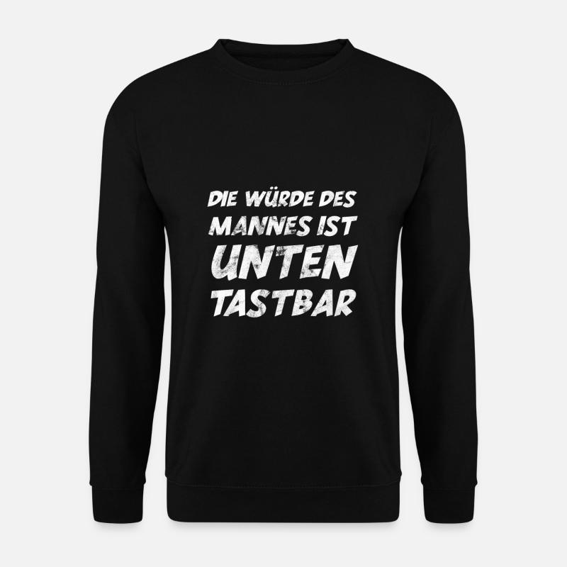 Mann Männer lustiger Spruch Vintage - Unisex Pullover - Schwarz