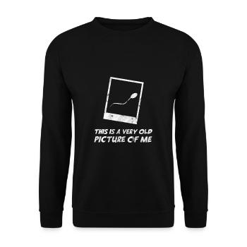 Photo sperm sperm funny gift - Unisex Sweatshirt - black - Front - Alina (178cm) & Michal (187cm)