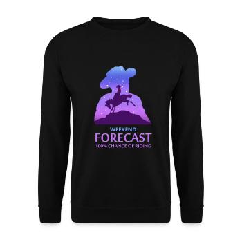 L'équitation avec passion - Sweat-shirt Unisexe - noir - Devant - Alina (178cm) & Michal (187cm)