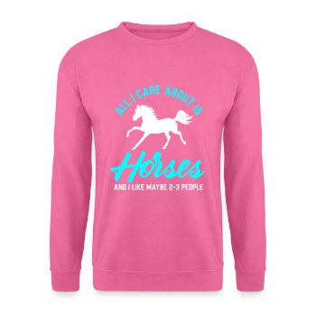 Équitation - Sweat-shirt Unisexe - rose - Devant