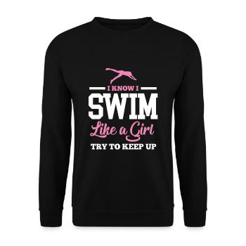 Natation Filles - Sweat-shirt Unisexe - noir - Devant - Alina (178cm) & Michal (187cm)
