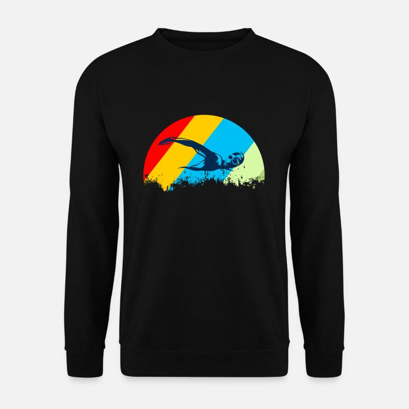Schwimmen - Unisex Pullover - Schwarz
