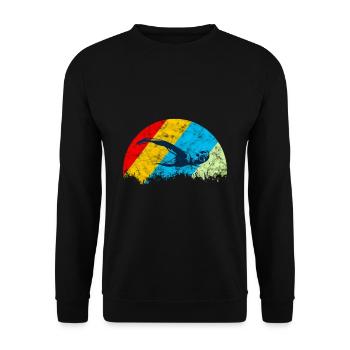 Swim - Unisex Sweatshirt - black - Front - Alina (178cm) & Michal (187cm)
