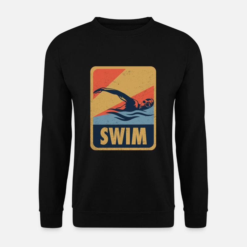 Leidenschaft Schwimmen - Unisex Pullover - Schwarz