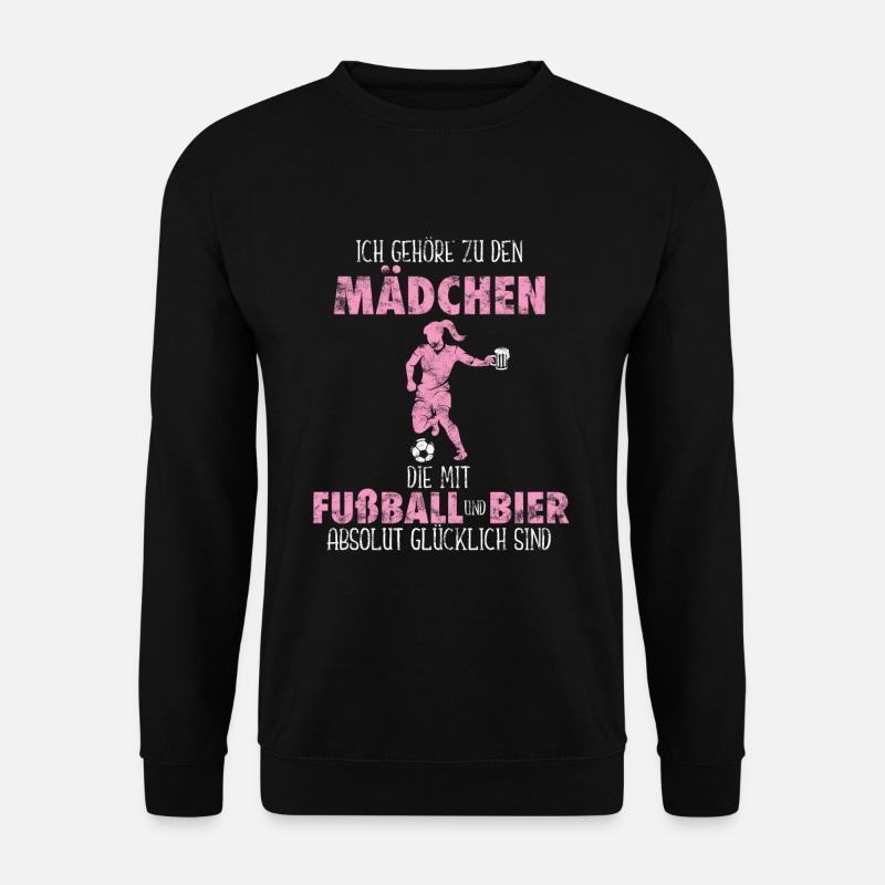 Fußball Mädchen Geschenkidee - Unisex Pullover - Schwarz