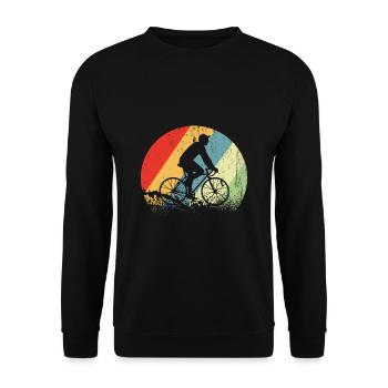 Cycling Cycling Cycling Retro - Unisex Sweatshirt - black - Front - Alina (178cm) & Michal (187cm)