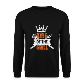 Grill King - Unisex Sweatshirt - black - Front - Alina (178cm) & Michal (187cm)