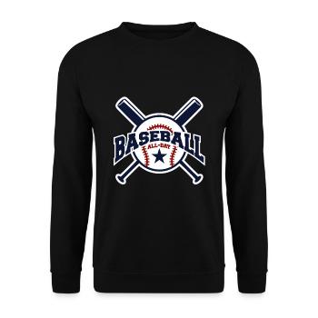 Baseball - Unisex Sweatshirt - black - Front - Alina (178cm) & Michal (187cm)