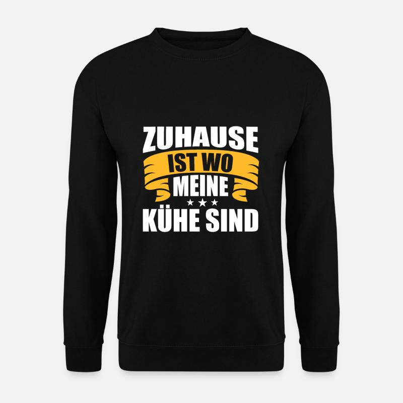 Landwirt Bauer Kühe - Unisex Pullover - Schwarz