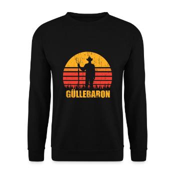 Landwirt Landwirtschaft Gülle - Unisex Pullover - Schwarz - Vorne - Alina (178cm) & Michal (187cm)