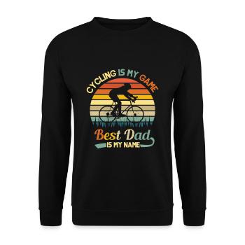 Cadeau de fête des pères vélo - Sweat-shirt Unisexe - noir - Devant - Alina (178cm) & Michal (187cm)