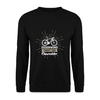 Road bike gift idea - Unisex Sweatshirt - black - Front - Alina (178cm) & Michal (187cm)