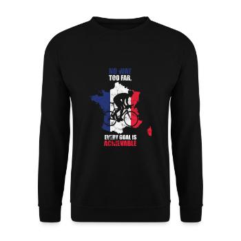 Road bike cycling France - Unisex Sweatshirt - black - Front - Alina (178cm) & Michal (187cm)